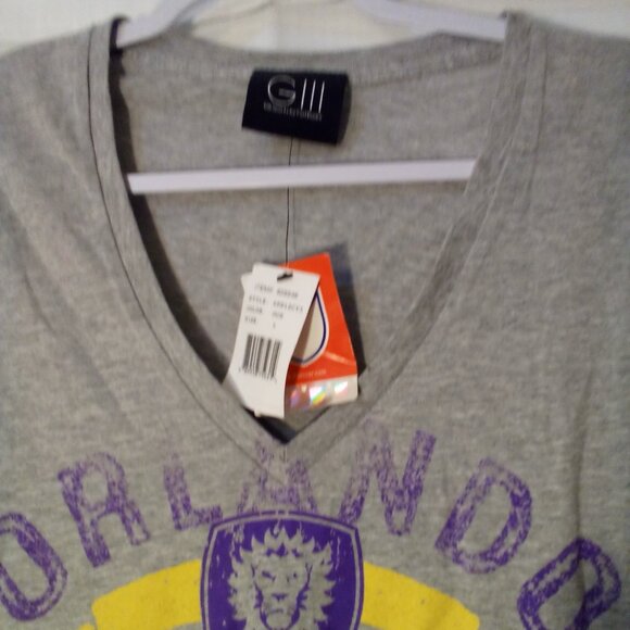 Orlando City MLS Soccer Shirt Women L Short Sleeve Glll Sports Gray - Picture 8 of 13